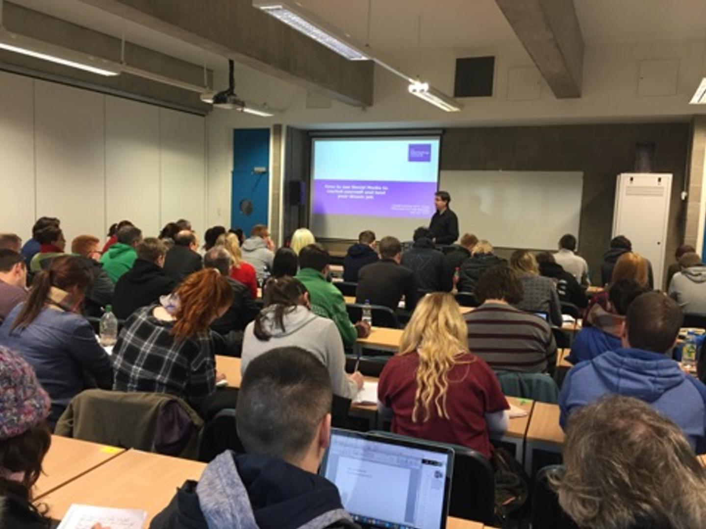 Evan delivering a guest lecture at Institute Of Technology Tralee